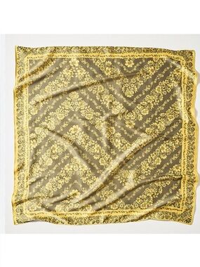 New! Anthropologie Flower Print 28” Neck Hair Bag Scarf NWOT